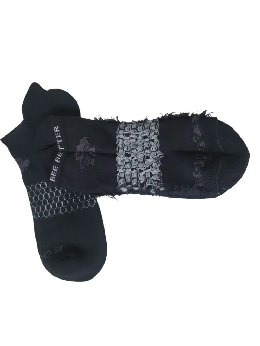 Bombas ankle socks tech ankle 5 pairs women/men sz large honeycomb cushion black